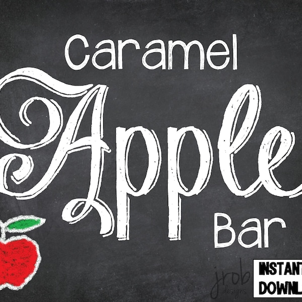 Caramel Apple Bar PRINTABLE