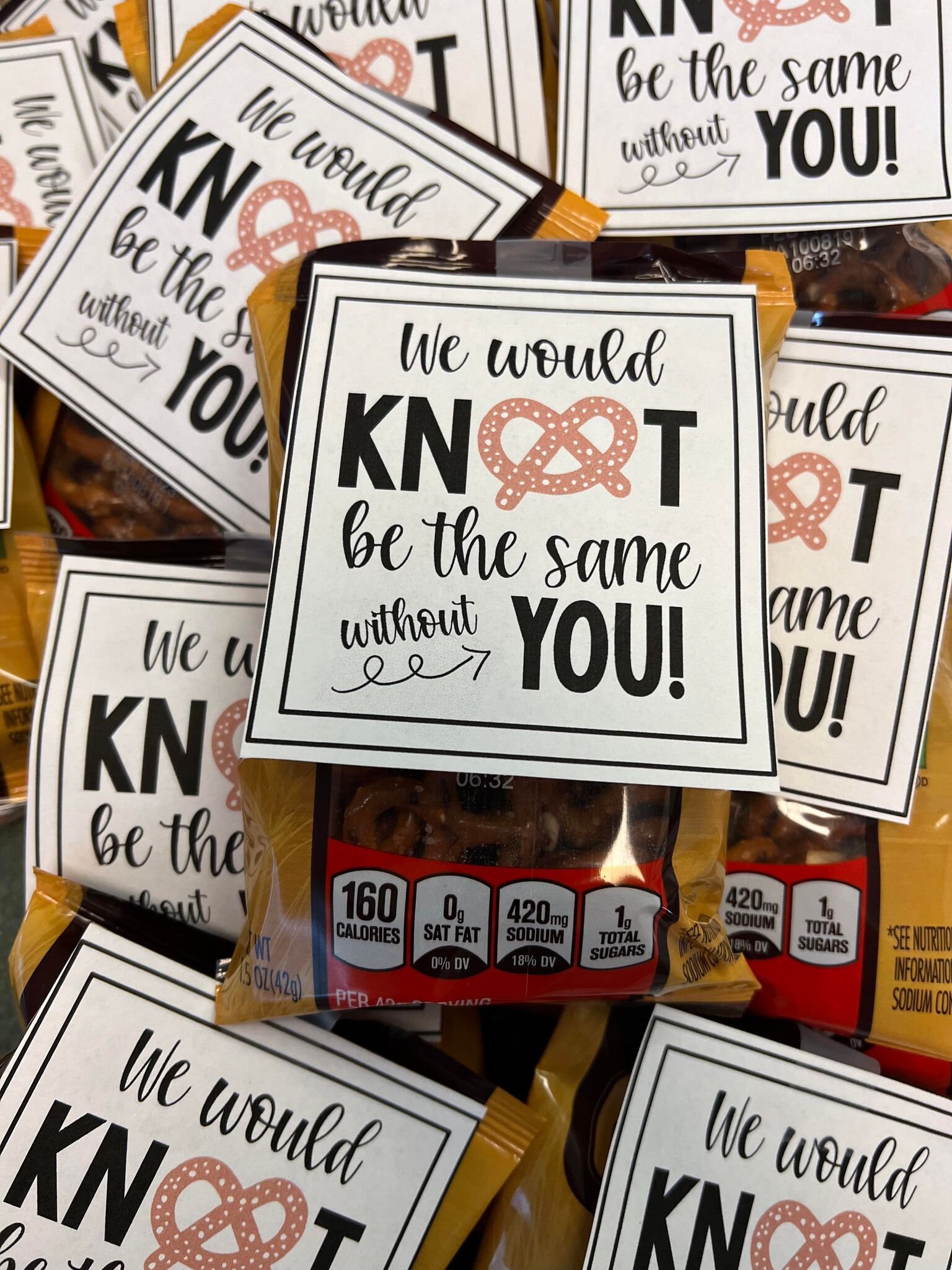 I Would KNOT Be the Same Without You Pretzel Printable - Etsy