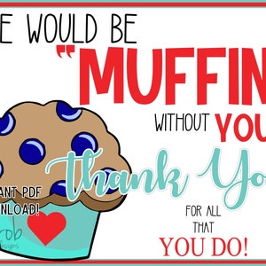 Danke Muffin Printable