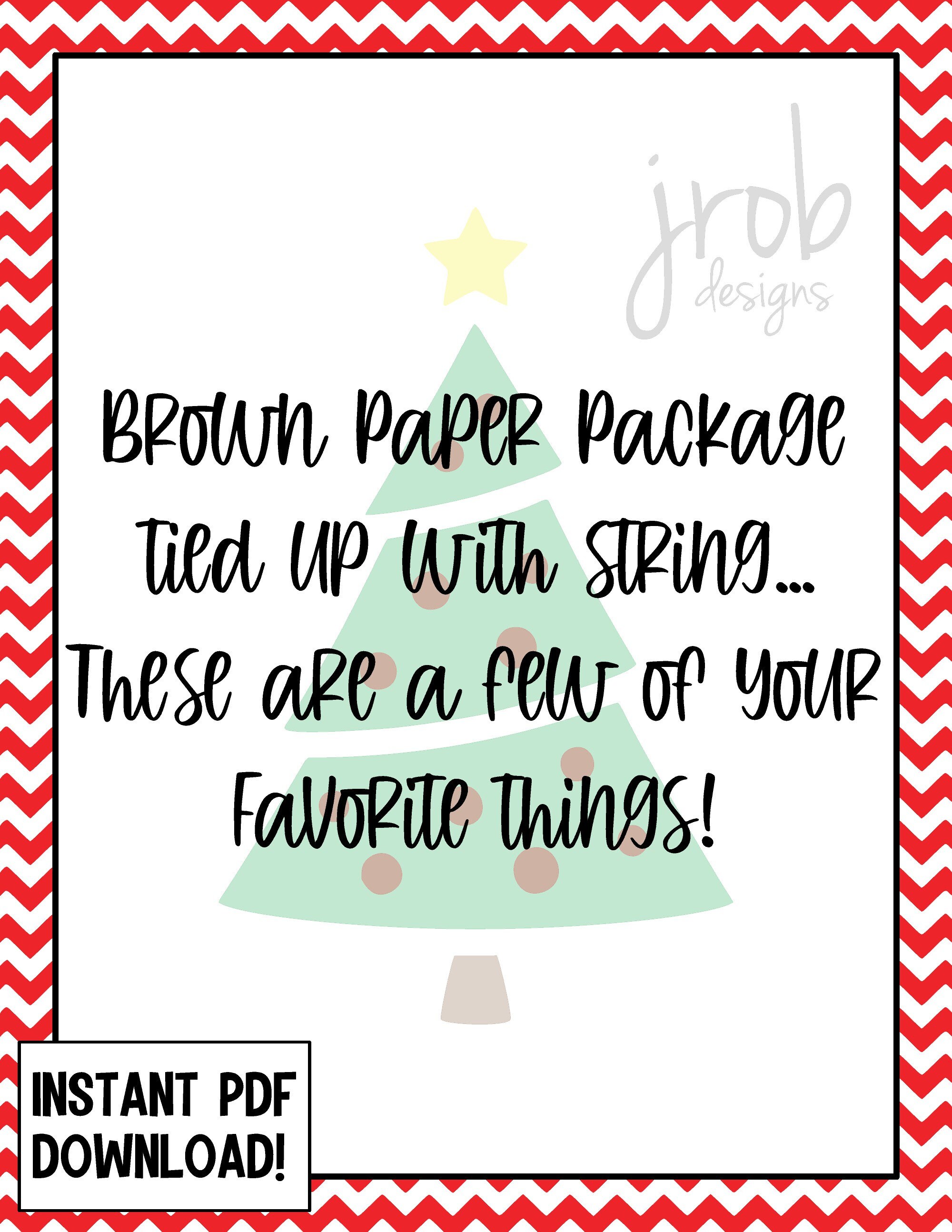 Favorite Things Gift Tag Printable - Etsy
