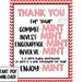 Thank You Mint Printable - Etsy