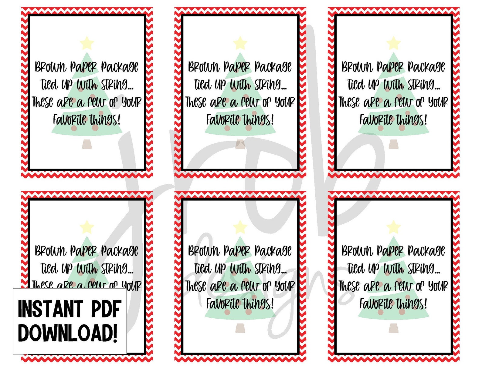 Favorite Things Gift Tag Printable - Etsy