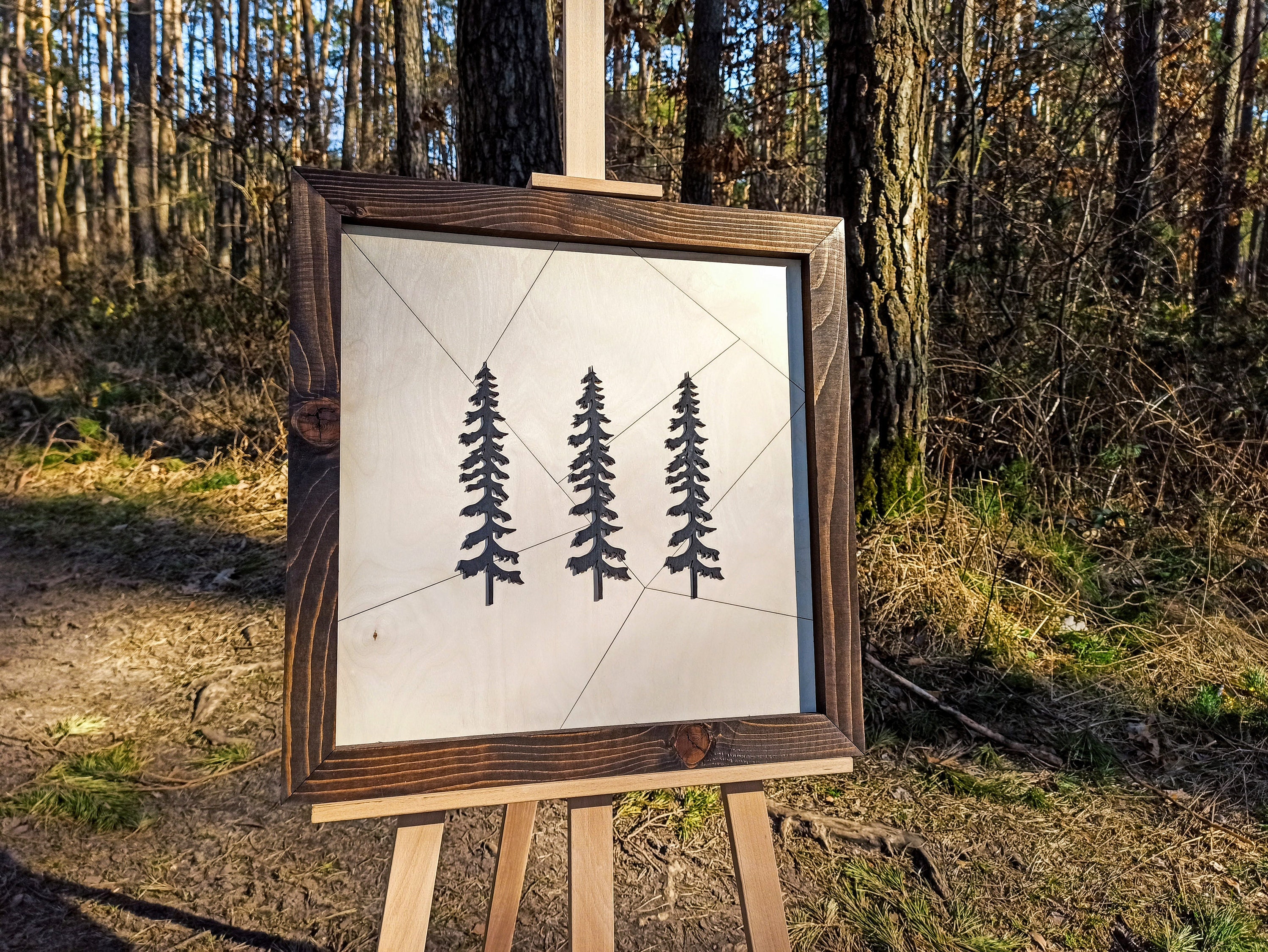 Wood Wall Art, Rustic Pine Tree, Wood Wall Hanging, Housewarming Gift, Handmade Etsy