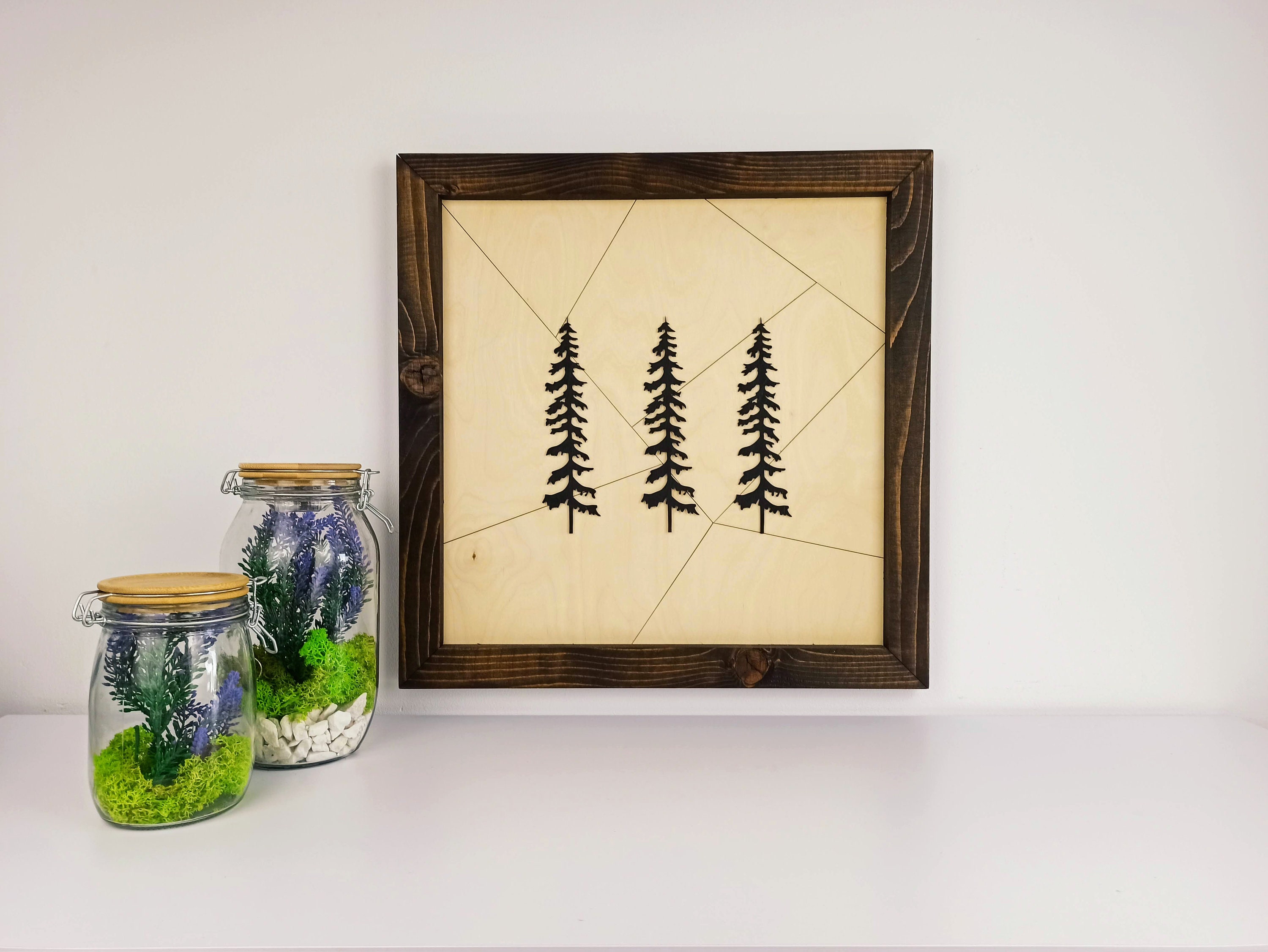 Wood Wall Art, Rustic Pine Tree, Wood Wall Hanging, Housewarming Gift, Handmade Etsy