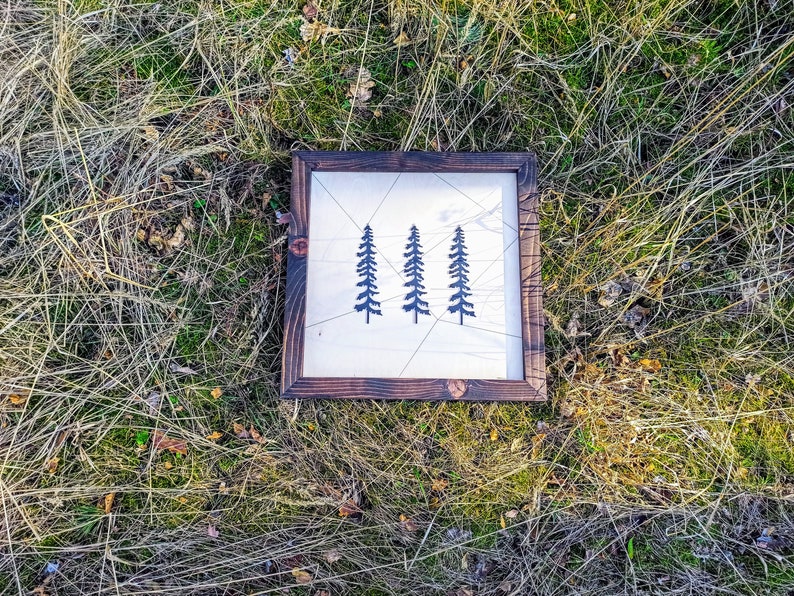 Wood Wall Art Rustic Pine Tree Wood Wall Hanging Etsy