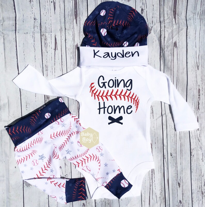 Baseball Newborn Coming Home Outfit Baby Boy Coming Home Etsy