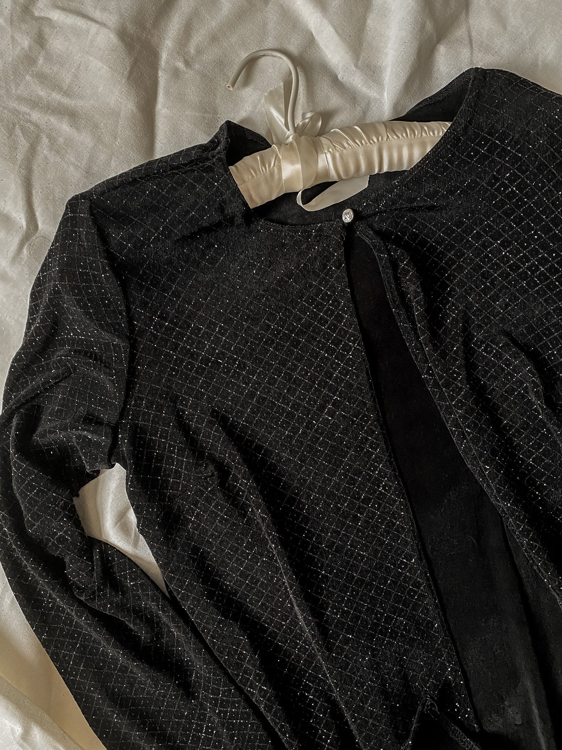 cardigan with sparkly buttons