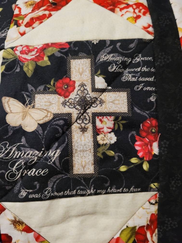 Amazing Grace Lap Quilt Hymn Tv Blanket Christian Lap Etsy