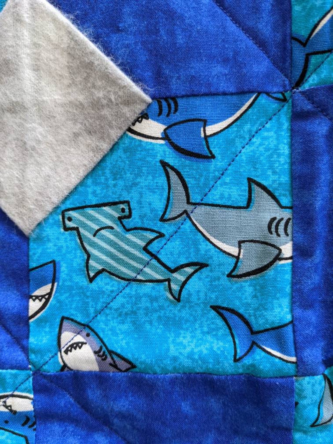 Shark Quilt Shark Week Baby Shark Quilt Shark Nurser New Etsy