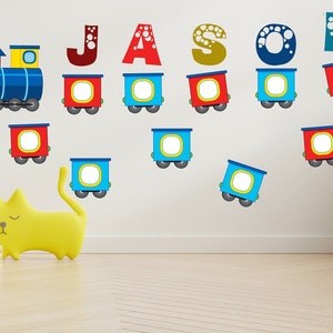 Personalized Name Railroad Track Wall Vinyl Stickers Train Track Wall Decals Train Railway track wall decor Nursery Decor Kids Room 559SE