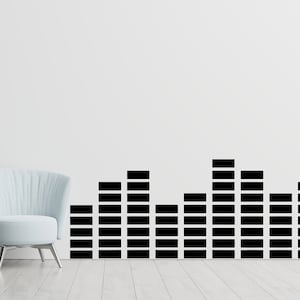 Music Equalizer Wall Decal Sound Wave Wall Sticker Music Wall Decor Vinyl Music Wall Art Musician Wall Sticker Recording Studio Decor 800SE