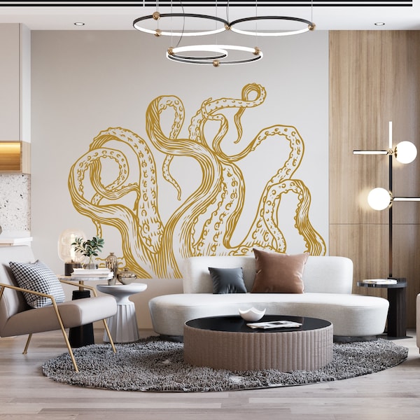 Octopus Wall Decor, Octopus Wall Decals, Tentacles Wall Art, Stickers Bedroom Octopus Wall Vinyl Tentacles Nursery Wall Decals Art 1173EZ