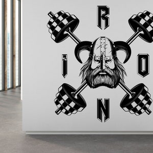 Warrior Gym Wall Decor Fitness Wall Art Beast Gym Wall Decals Crossfit Wall Decal Crossfit Gifts Home Gym Wall Sticker Gym Stickers 740SE
