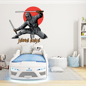 Custom Name Ninja Wall Decal, Ninja  Wall Art Ninja Wall Sticker, Samurai, Room Decor, Kids Wall Decal, Kids Wall Sticker, 362EZ