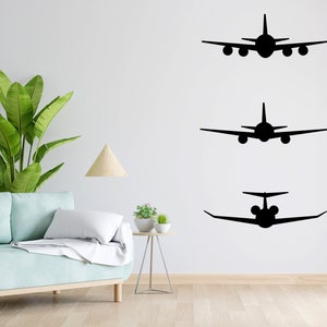 Airplane Wall Art Decal Vinyl Sticker Decals Aviaton Room Decor Plane Air Airplane Decal Boy Room Decor Bedroom Gift Nursery Decor 642SE