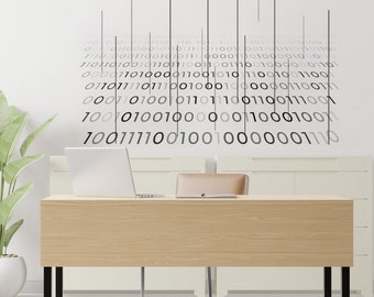 Code Lines – Minimal Tech Wall Decal | Peel & Stick 773SE