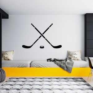 Ice Hockey Wall Decal  Hockey Player Wall Decal  Hockey Stick  Sports Hockey Quote Wall Decal SG209