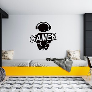 Gamer Wall Decal Video Games Wall Sticker Controller Wall Decor for Boys  SG1815