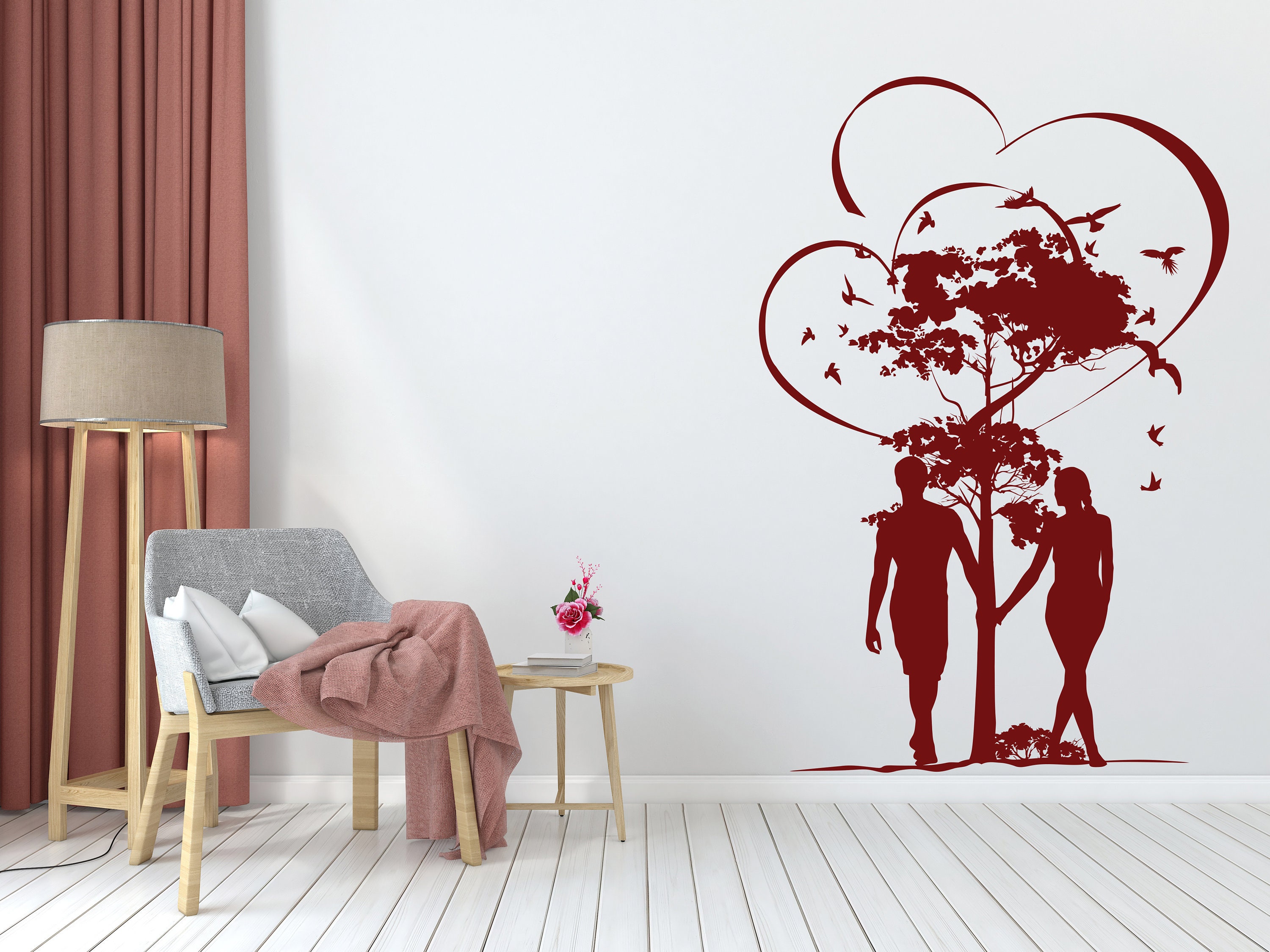 Couple Wall Decal Family Stickers Wall Art Family Decor Married Couple  Decoration Wife Lover Husband Wall Vinyl Bedroom Love Room Gift 170ES 