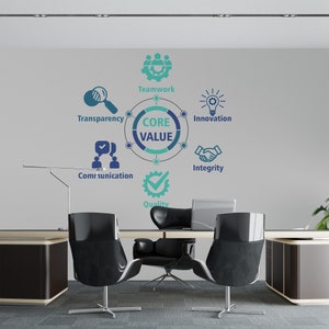 Our Values Wall Decal, Office Wall Decal, Office Wall Decor, People ...