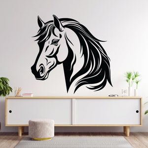 Horse Wall Decal, Horse Wall Art, Horse Wall Decor Horse Wall Sticker Horse Lover Wall Decor Animals wall decal wall stickers Bedroom 1832EZ