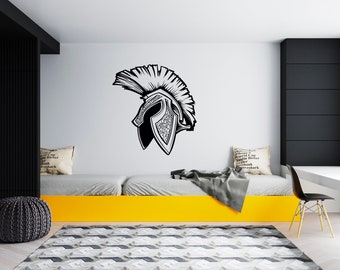 Spartan Helmet Wall Decal  Spartan Warrior Wall Decor  Gladiator Wall Art SG339