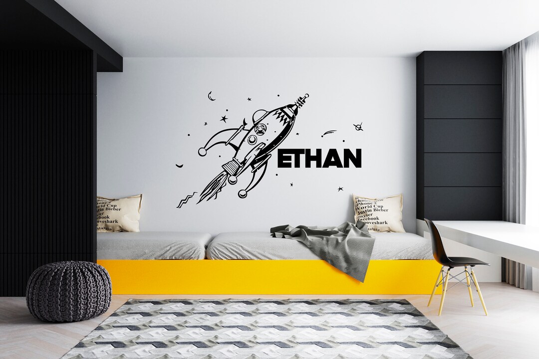 Outer Space Wall Decal Moon Stars Wall Decal Constellation Wall Sticker ...