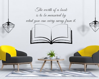 Books Wall Decal  Reading Wall Decal  Library Wall Decal  Book Quote Wall Decal SG422