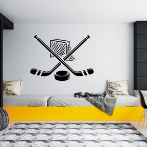 Ice Hockey Wall Decal  Hockey Player Wall Decal  Hockey Stick  Sports Hockey Quote Wall Decal SG216