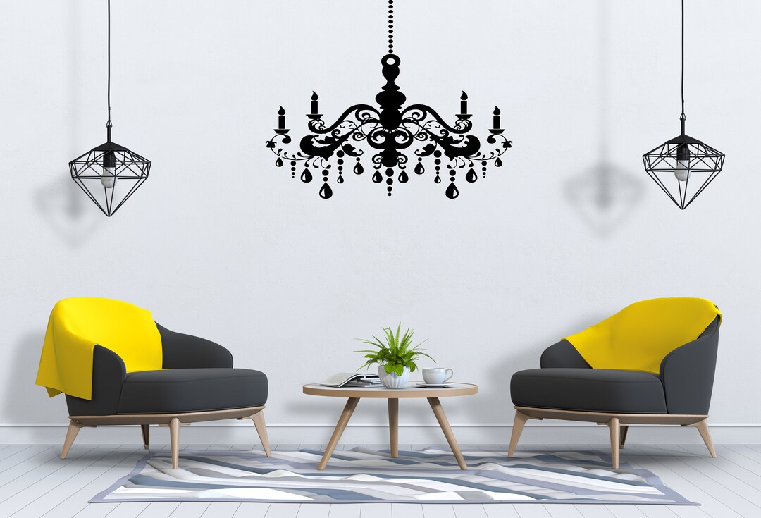 Chandelier Wall Decal Chandelier Wall Decor Chandelier Wall Sticker