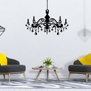 Chandelier Wall Decal  Chandelier Wall Decor  Chandelier Wall Sticker SG457