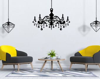 Chandelier Wall Decal  Chandelier Wall Decor  Chandelier Wall Sticker SG457