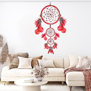 Dreamcatcher Wall Decal Boho Dreamcatcher Chic Dream Wall Art DIY for Girls Kids Nursery Bedroom Wall Hanging Decoration Gift Party 332EZ