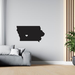IOWA US Map Wall Decal USA State Wall Decal Map Wall Sticker sG 1049