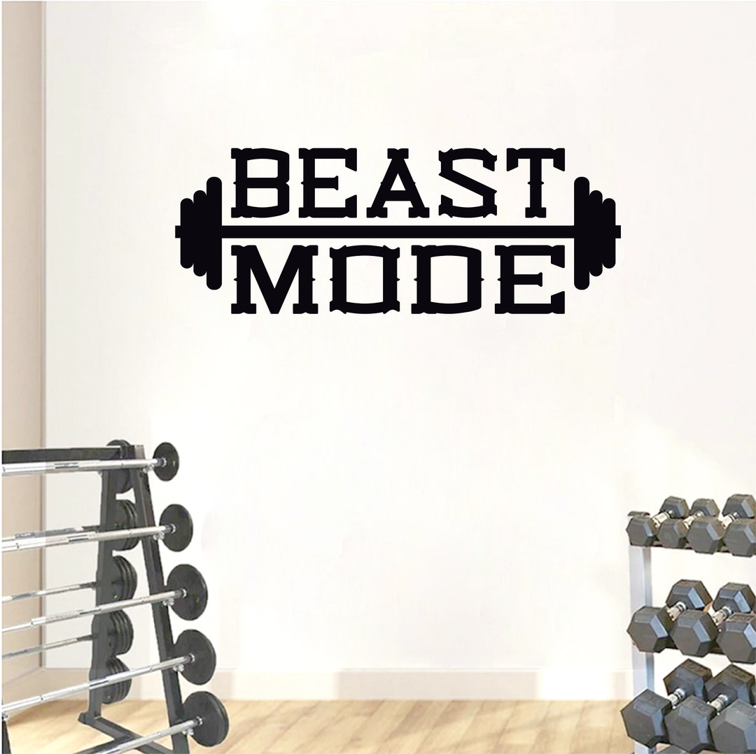 Fitness Wall Decal Workout Wall Decal Gym Wall Decor Motivational Quote