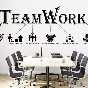 TeamWork Wall Decal, Office Wall Decal, Office Wall Decor, Office Decals, Office Wall Art, Office Quote 453EZ