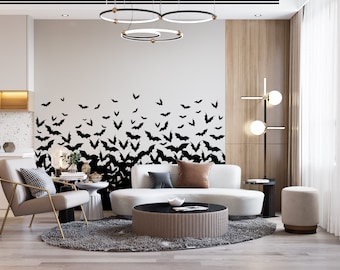 Bat Wall Decal, Bat Wall Art, Bat Wall Decor Bat Wall Sticker Halloween wall decal Home Wall Decor 1309EZ