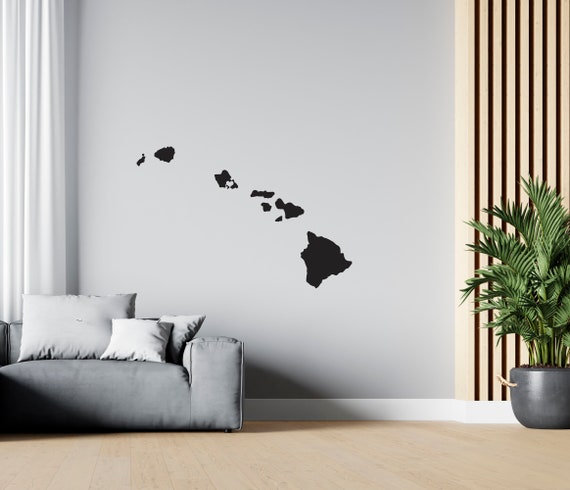 HAWAII US Map Wall Decal USA State Wall Decal Map Wall Sticker Etsy Il 570xN.2646113513 Aubg 