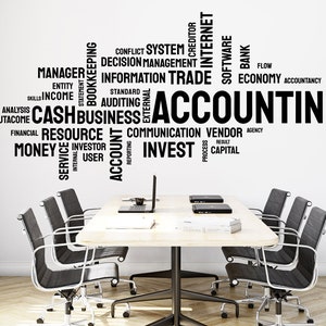 Accounting Wall Decal, Office Wall Decal, Office Wall Decor, Office Decals, Office Wall Art, Office Quote 452EZ