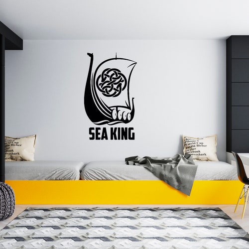 Vikings Ship Wall Decal Vikings Boat Wall Sticker Vikings Etsy