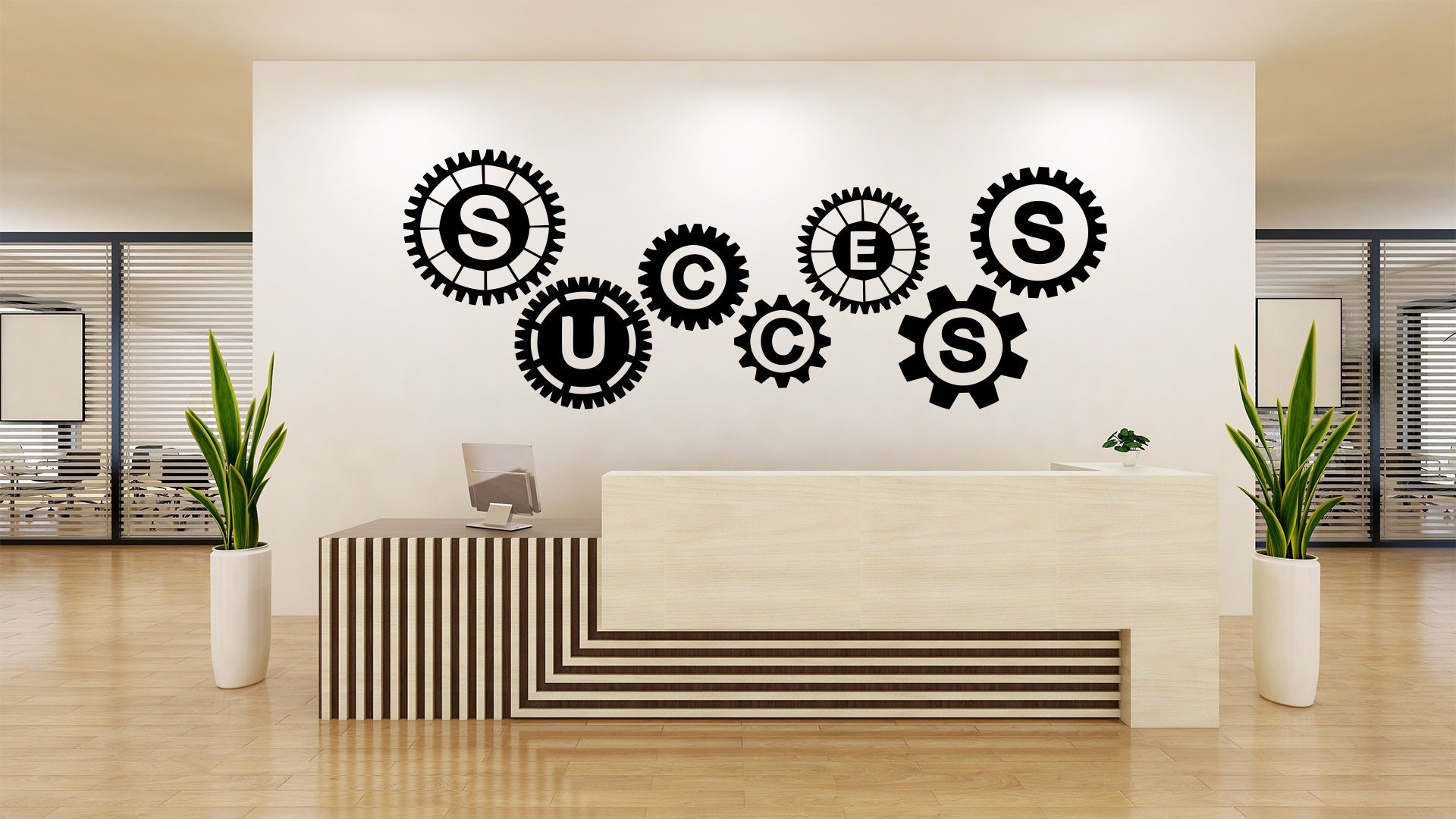 Success Gears Wall Art Decal | Corporate Growth Office Decor ...