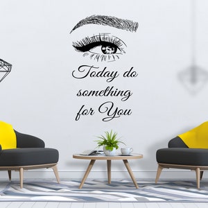 Eyelashes and Eyebrows Wall Decal Lashes and Brows Window Sticker Lashes Extensions Wall Decal Eyes Beauty Salon Wall Art SG 810