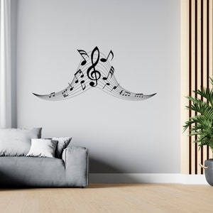 Music Wall Decal Music Notes Wall Decor Musician Wall Sticker | Etsy