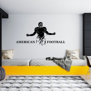American Football Wall Decal  Football Player Wall Decal  Sports Wall Décor SG94