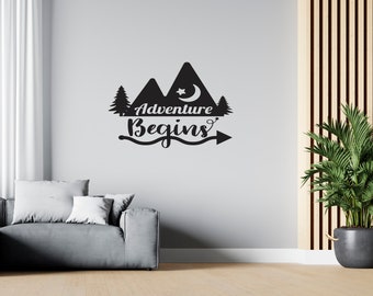 Travel Wall Decal Camping Wall Sticker Adventure Quote Wall Decal for RV SG 1130