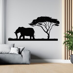 African Savanna Wall Decal Safari Animals Wall Decor Africa Wall Art SG 1208
