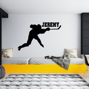 Ice Hockey Wall Decal  Hockey Player Wall Decal  Hockey Stick  Sports Hockey Quote Wall Decal SG188