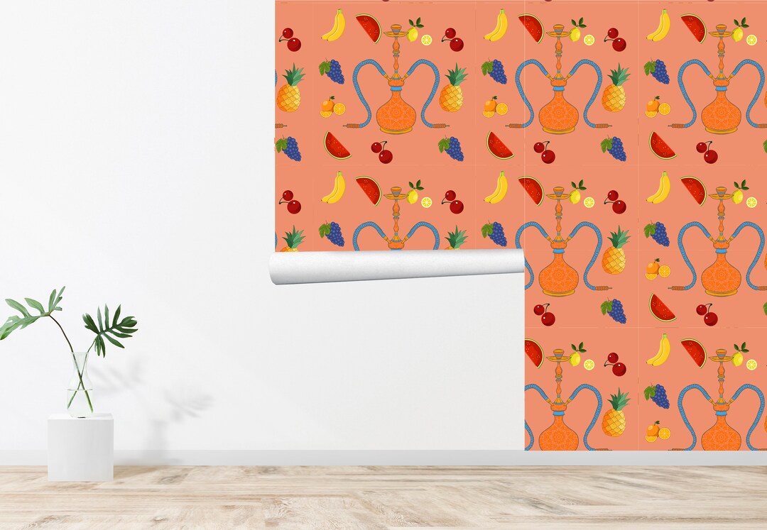 Hookah Wallpaper Hookah Room Wallpaper Hookah Fabric Seamless Hookah