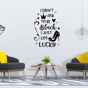 African Woman Wall Decal African Girl Wall Sticker Quote Beauty Salon Wall Art SG 1021