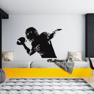 American Football Wall Decal  Football Player Wall Decal  Sports Wall Décor SG122